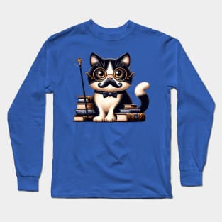 Nerdy Cat Long Sleeve T-Shirt
